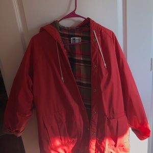 Red Rain Jacket/Trench Coat